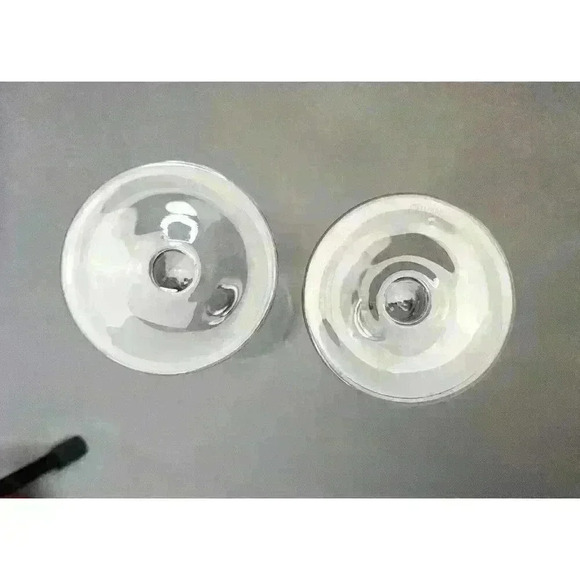 Qualia Helix Platinum Hand Blown Art Glass Wine Glasses Toasting Goblets (Pair) - Picture 2 of 3